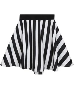 New In Collectif Beetle Stripe 60's Bikini Briefs Skirt Black White