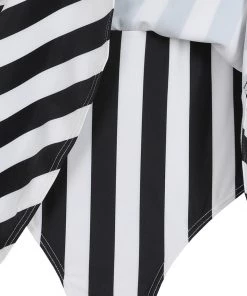 New In Collectif Beetle Stripe 60's Bikini Briefs Skirt Black White