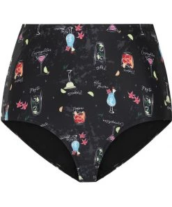 Collectif Cocktail Menu 50's Bikini Brief Black New In