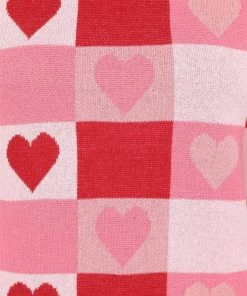 Collectif Chrissie Love Knitted Top Red