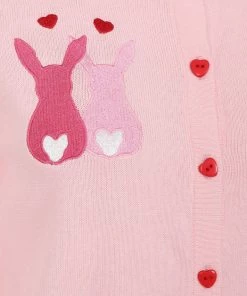 Collectif Jessie Some Bunny To Love 50's Cardigan Pink New In