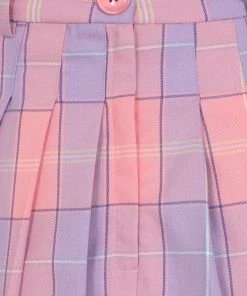 New In Collectif Daria Sweetheart Check Mini Skirt Pink