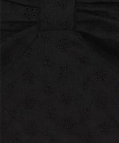 Collectif Amoura Broderie 70's Top Black