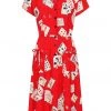 Collectif Liza Cat Croupier 40's Swing Dress Red New In