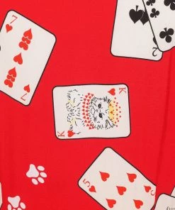 Collectif Liza Cat Croupier 40's Swing Dress Red New In