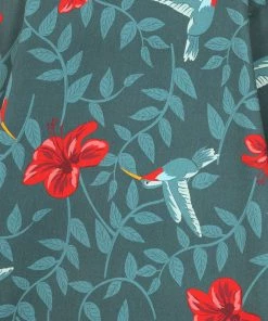 Collectif Matilde Hummingbird Eden Swing Skirt Teal