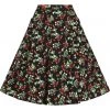 Collectif Luella Wild Strawberries 50's Swing Skirt Black New In