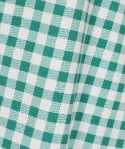New In Collectif Veronica Strawberry Gingham 40's Swing Skirt Green