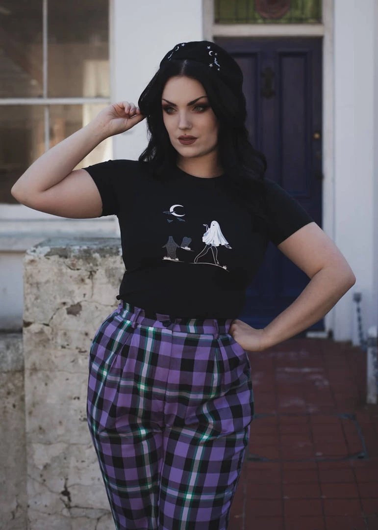 Collectif Ghouls Just Wanna Have Fun Girly T-Shirt Black