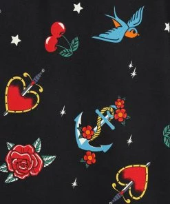 Collectif Viviana Old School 50's Top Black