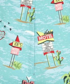 Collectif Eugenia Motel 50's Capris Trousers Blue New In