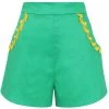 New In Collectif Emilia Banana Trim 50's Shorts Green
