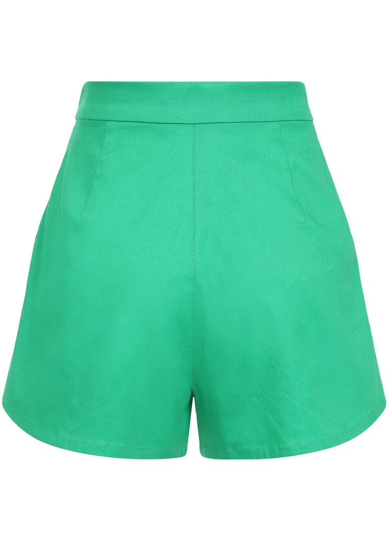 New In Collectif Emilia Banana Trim 50's Shorts Green