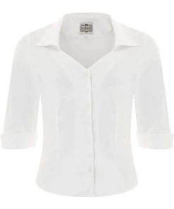 New In Collectif Mona 50's Shirt White