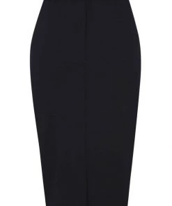 Collectif Agatha 50's Pencil Skirt Black New In