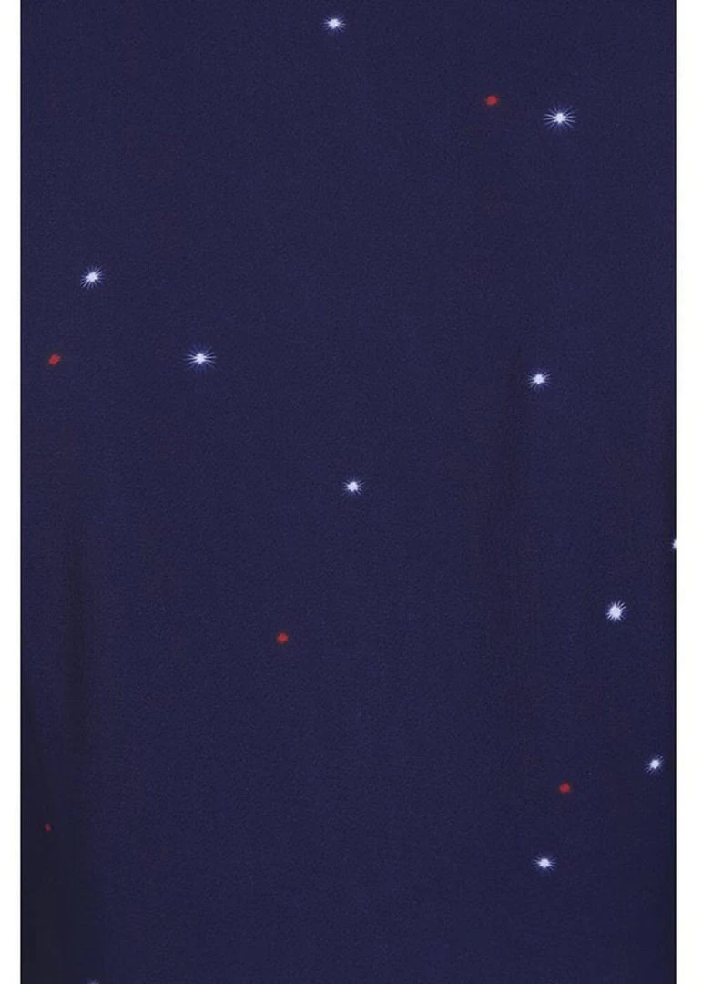 Collectif Andra Starry Polkadot 40's Blouse Navy Blue