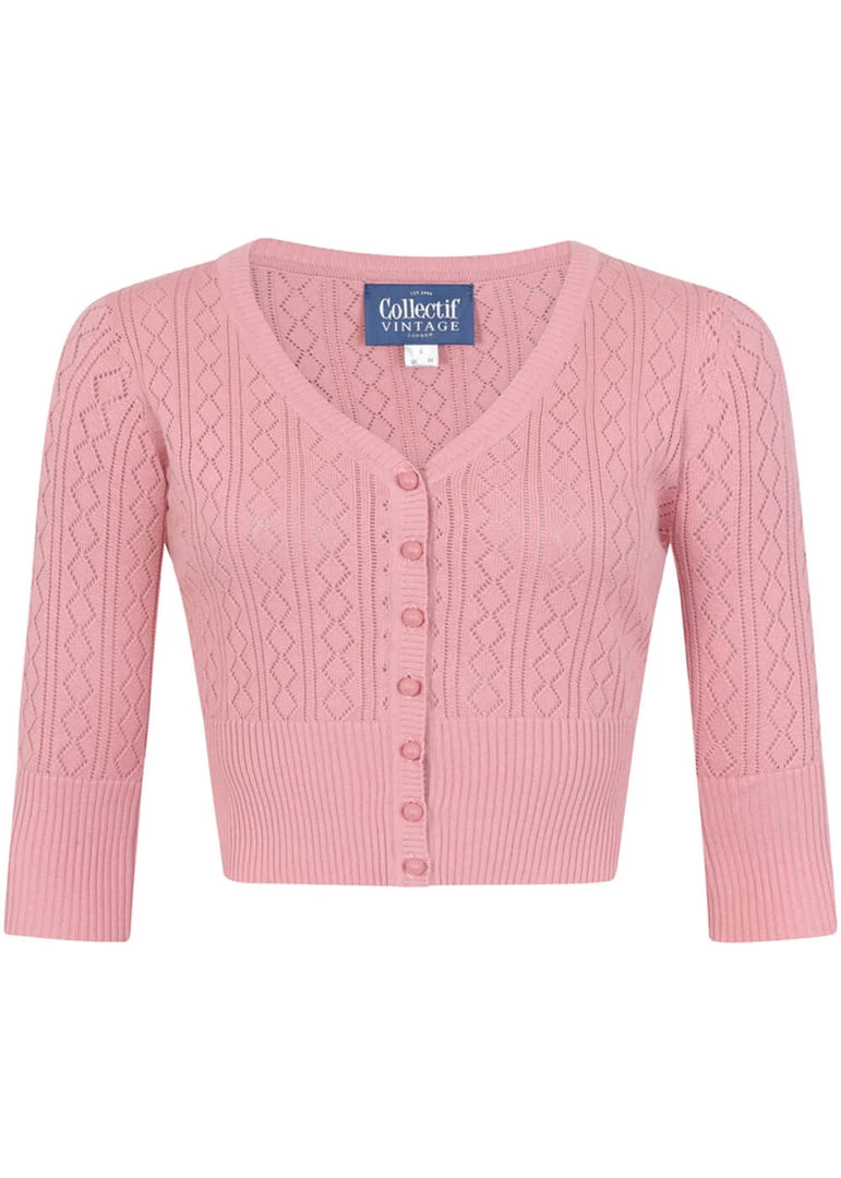 Collectif Linda 40's Cardigan Pink
