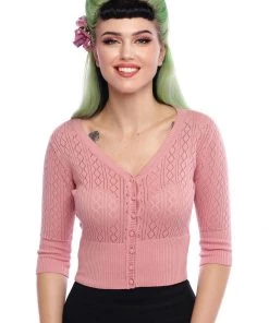 Collectif Linda 40's Cardigan Pink