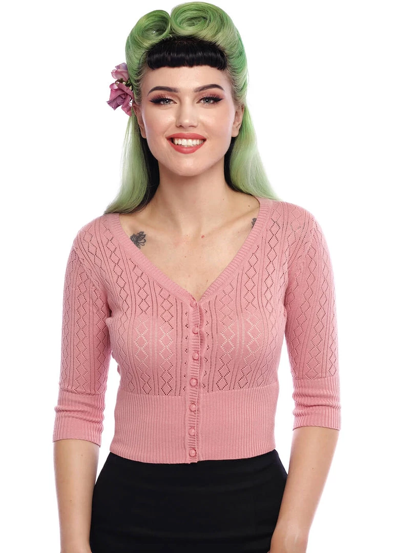 Collectif Linda 40's Cardigan Pink