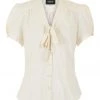 Collectif Tura 40's Blouse Ivory New In