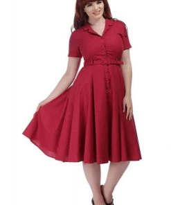 New In Collectif Caterina 40's Swing Dress Red