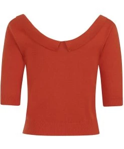 Collectif Babette 40's Jumper In Orange