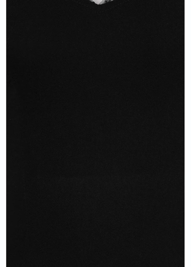 Collectif Kitten Polkadot Mesh 50's Top Black