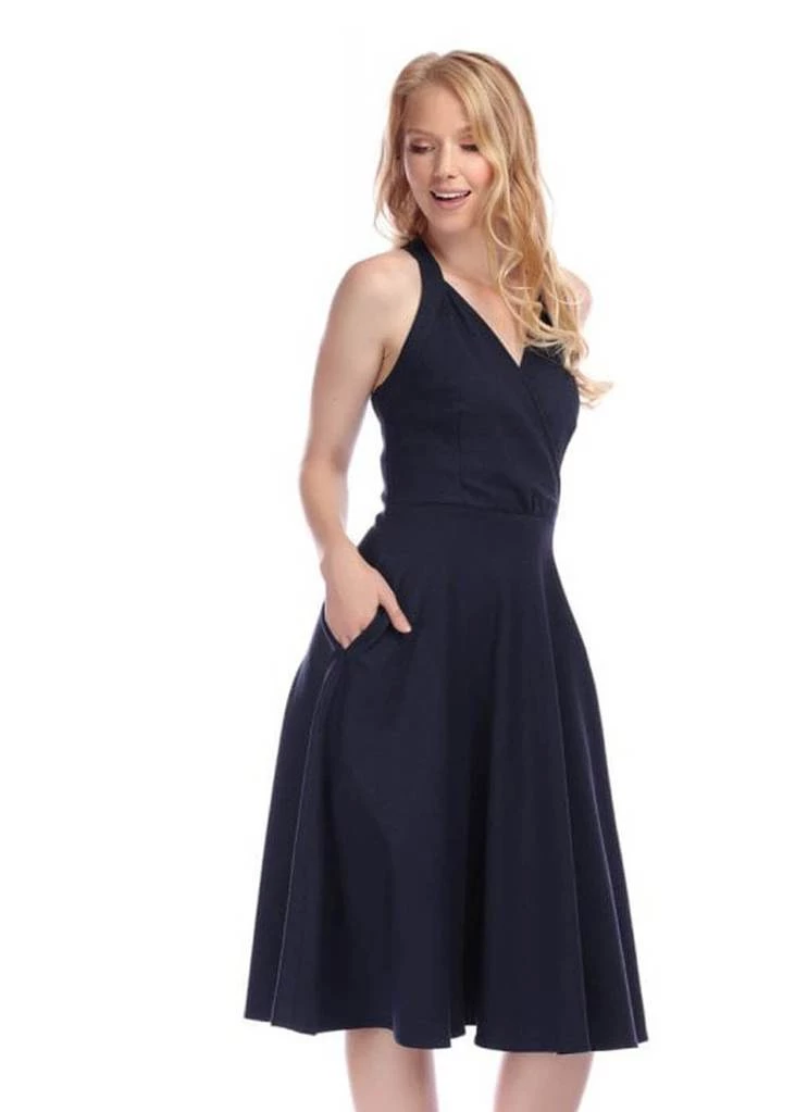 Collectif Hadley 50's Swing Dress Navy