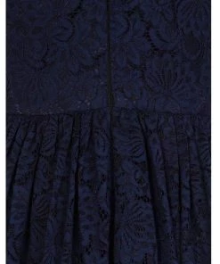 Collectif Nina Lace 50's Swing Dress Navy