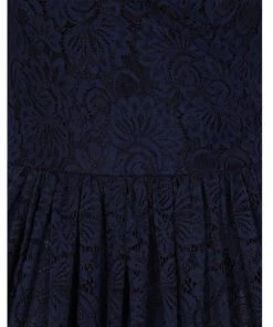 Collectif Nina Lace 50's Swing Dress Navy