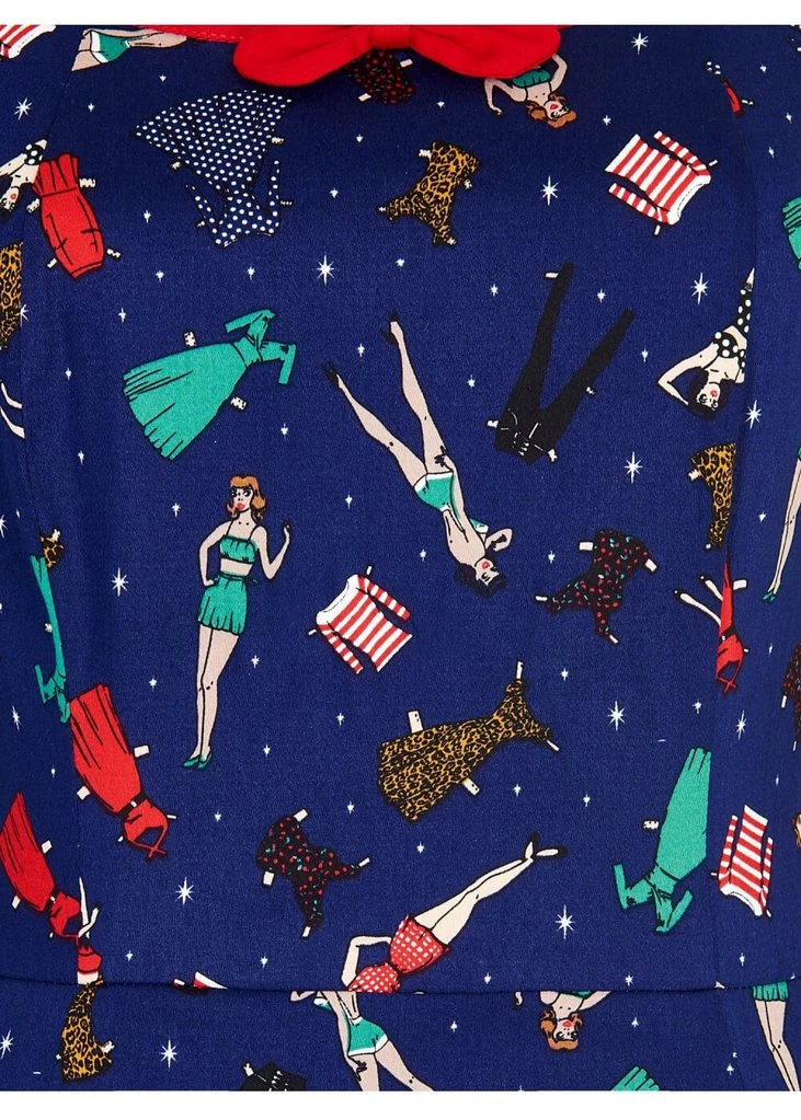 Collectif Willow Paperdoll 50's Swing Jurk New In