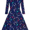 Collectif Willow Paperdoll 50's Swing Jurk New In