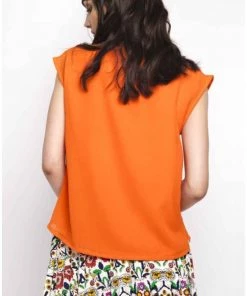 New In Compania Fantastica Dialgati Top Orange
