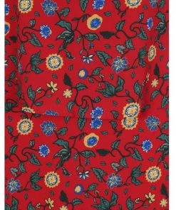 New In Bright & Beautiful Ali Tropical Floral 70's Dress Red