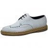 New In Steelground Snake Grain White Leather Creeper
