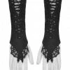 New In Dark In Love Punk Spiderweb Gloves Black