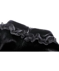 New In Dark In Love Mary Velvet Dress Black