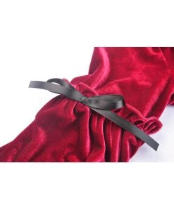 Dark In Love Ghost Cross Velvet 60's Dress Blood Red