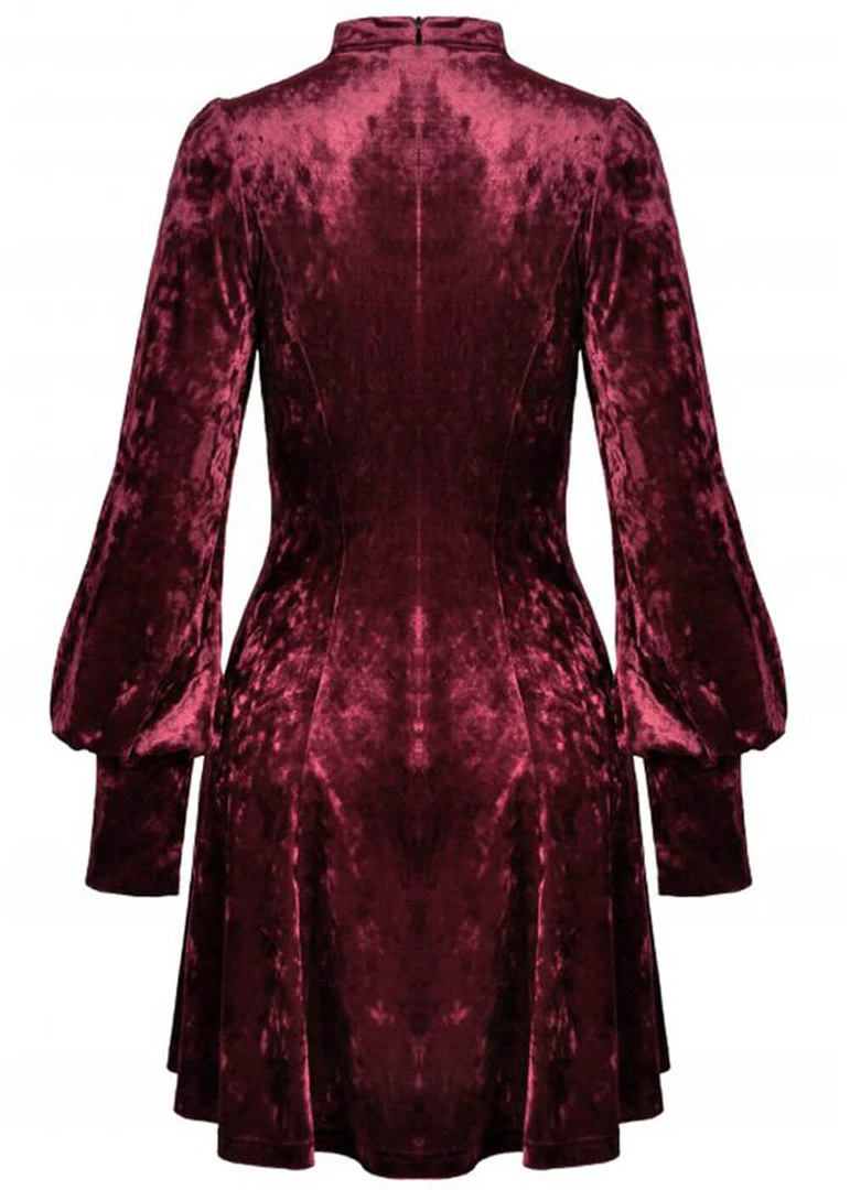 Dark In Love Tangled Velvet Dress Wine