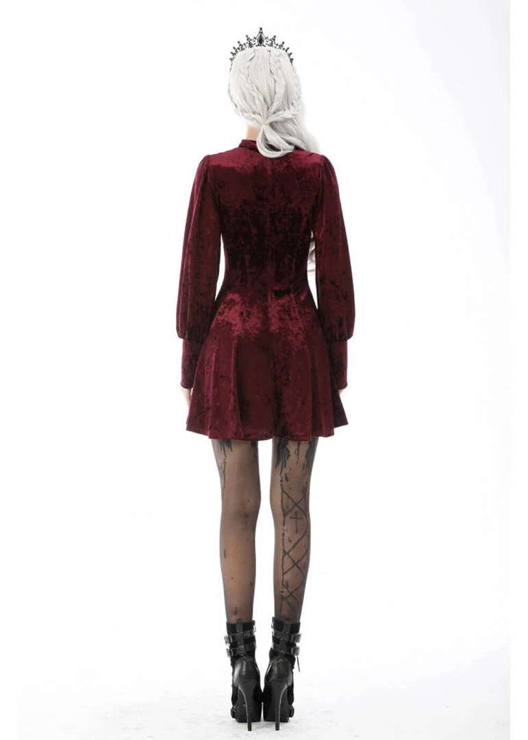 Dark In Love Tangled Velvet Dress Wine