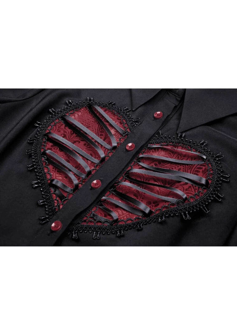 Dark In Love Rope Heart 60's Dress Black New In