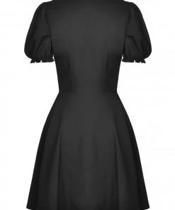 Dark In Love Rope Heart 60's Dress Black New In