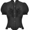 Dark In Love Dreadful 40's Blouse Black New In
