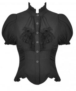 Dark In Love Dreadful 40's Blouse Black New In