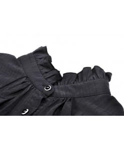 Dark In Love Dreadful 40's Blouse Black New In