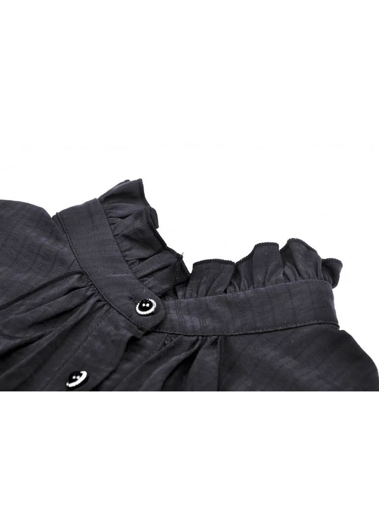 Dark In Love Dreadful 40's Blouse Black New In