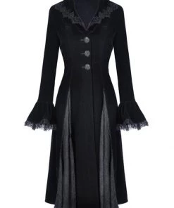 Dark In Love Crimson Peak Velvet Jacket Black New In
