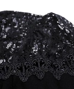 New In Dark In Love Elise Velvet Top Black