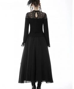 New In Dark In Love Moonlight Sonata Lace Top Black