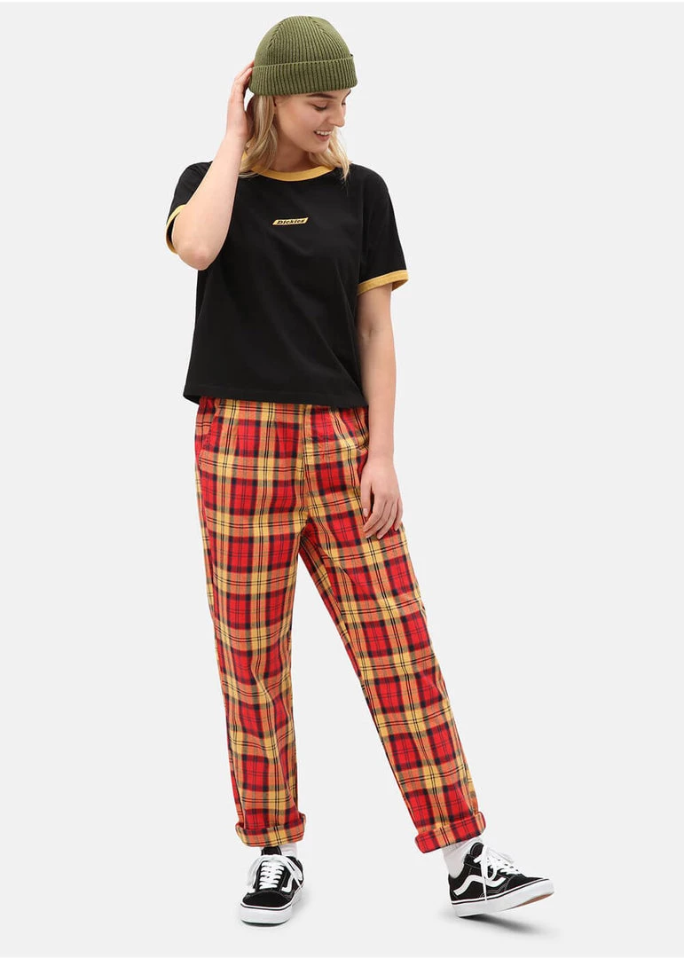 New In Dickies Womens New Iberia Trousers Red